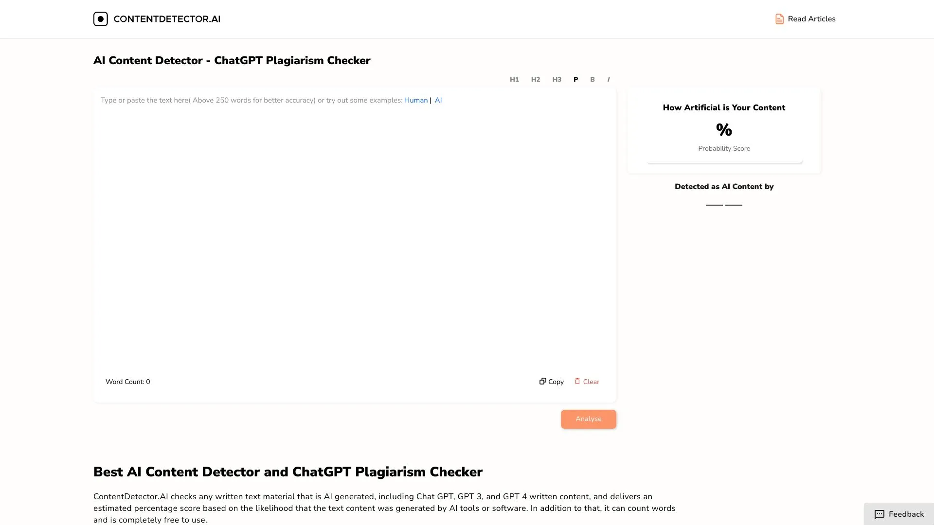 AI Detector by ContentDetector.AI