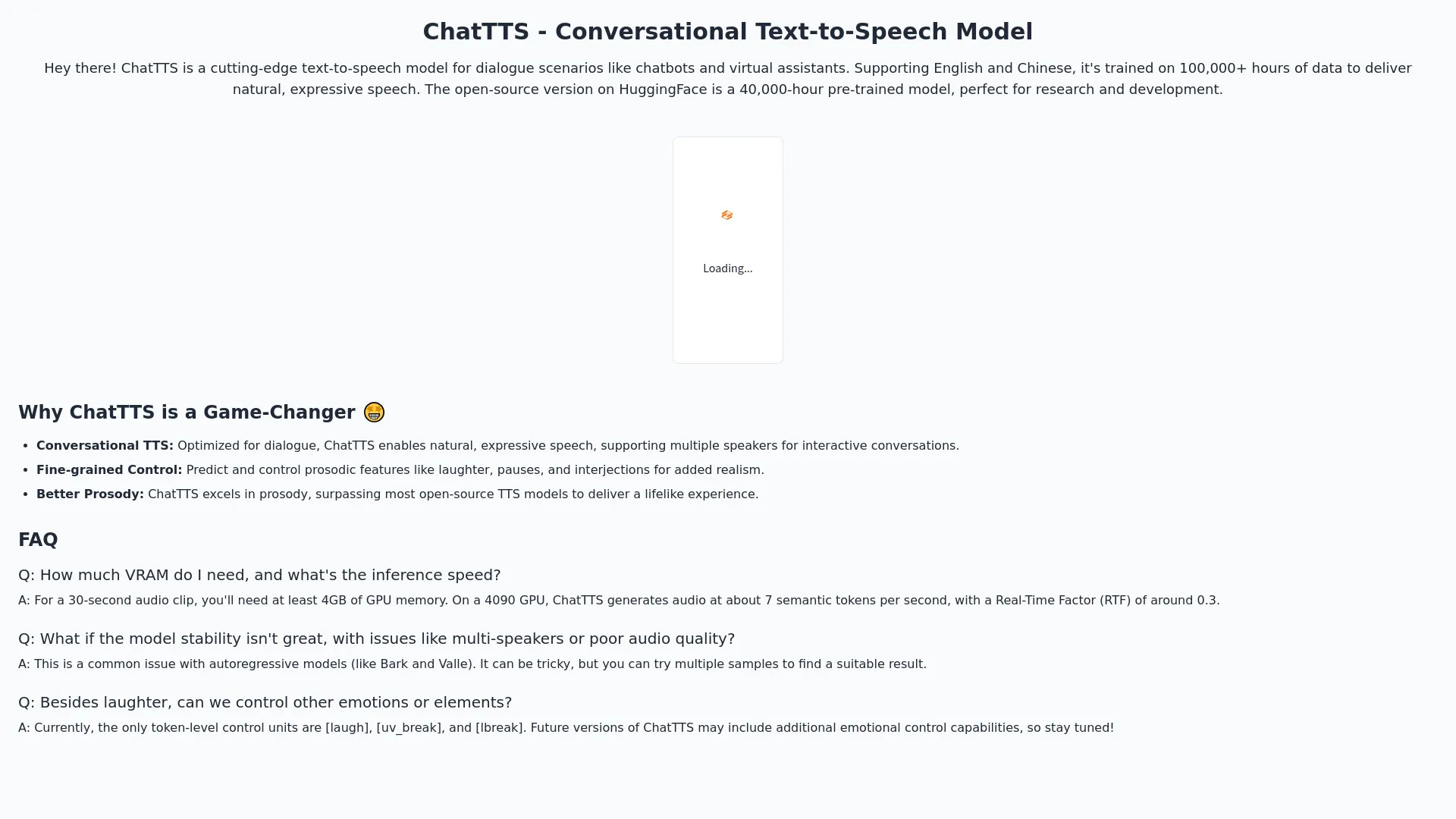 ChatTTS Me - AI text to speech