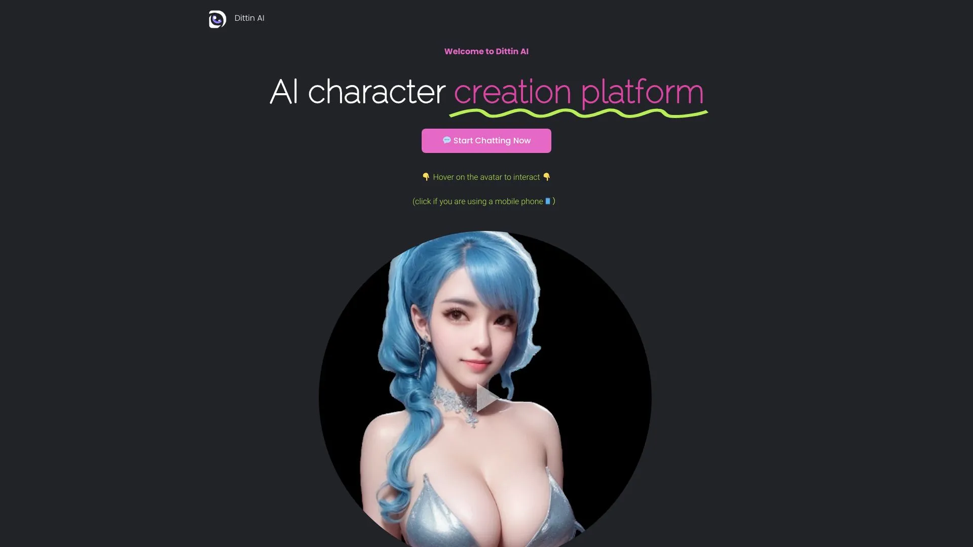 Dittin AI | Alternative to c.ai [NSFW]