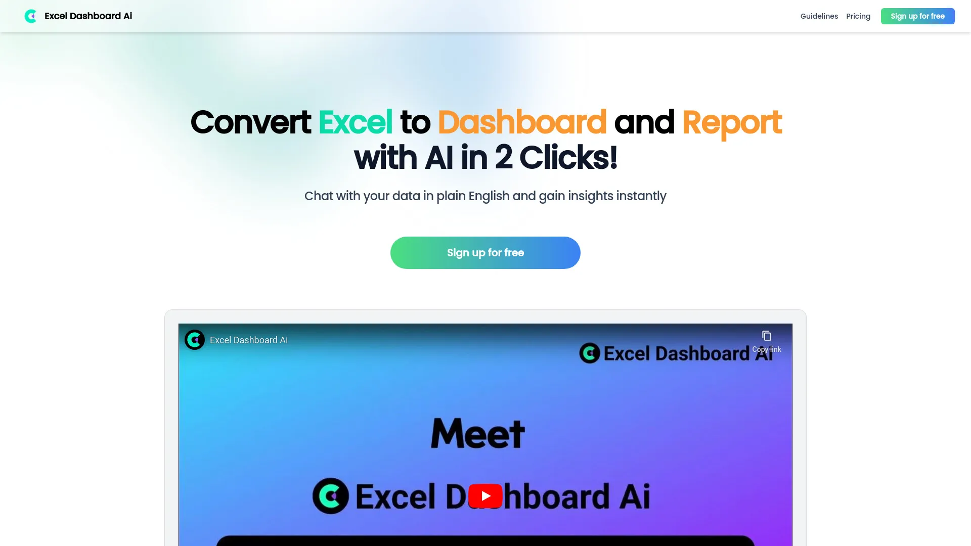 Excel Dashboard Ai