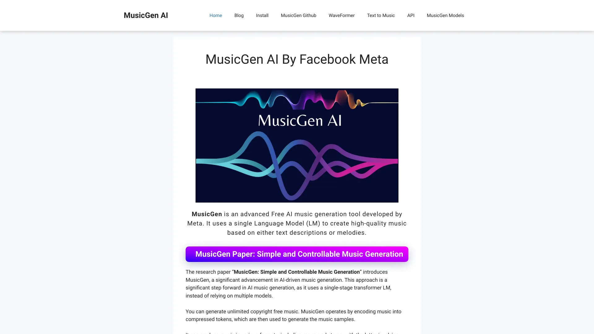 MusicGen AI