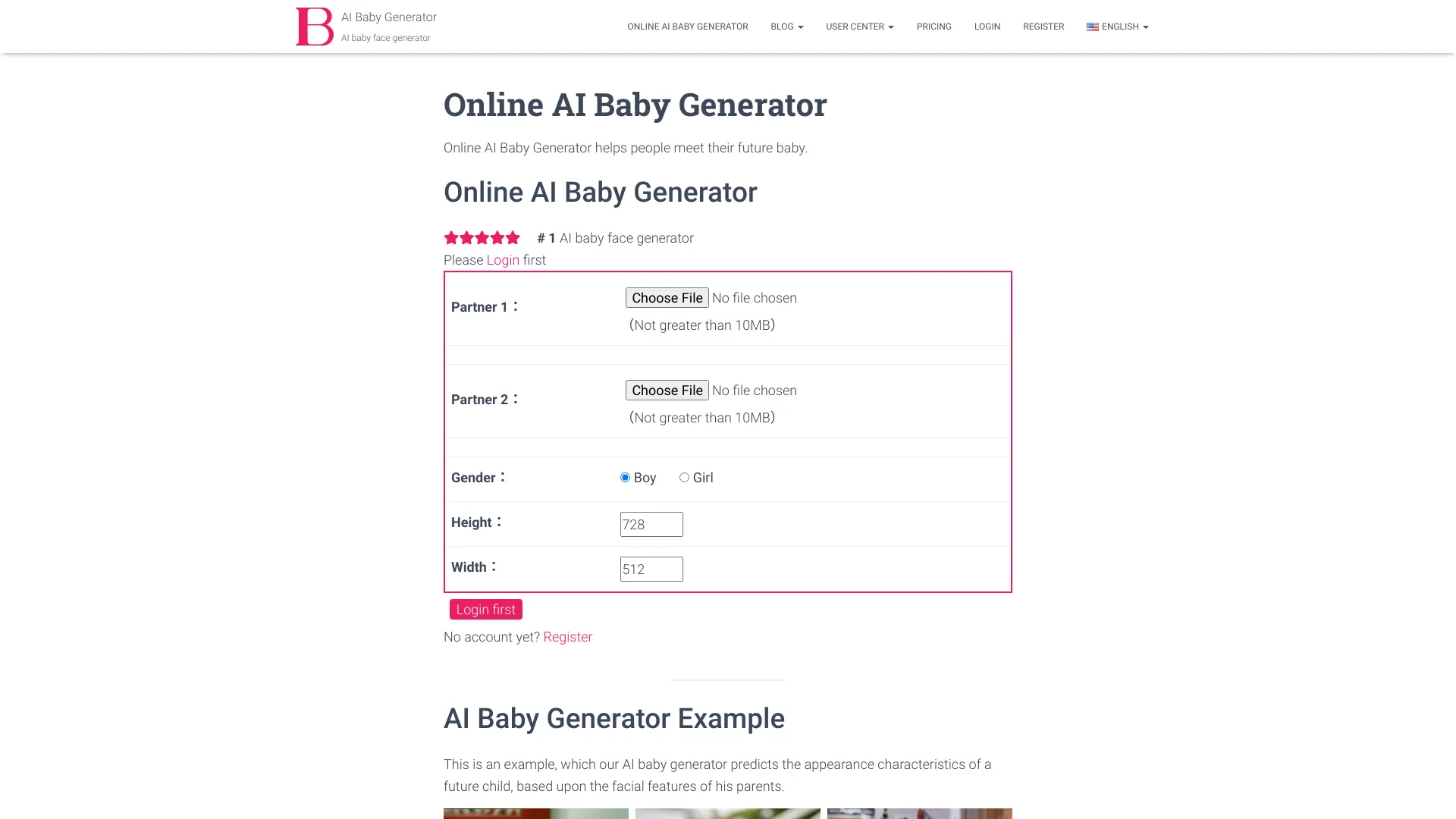 Online AI Baby Generator