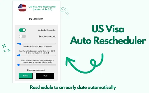 US Visa Slots Auto Check and Reschedule